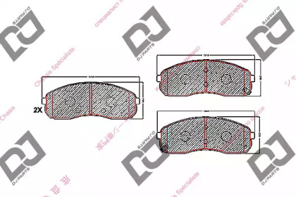 Комплект тормозных колодок DJ PARTS BP1595